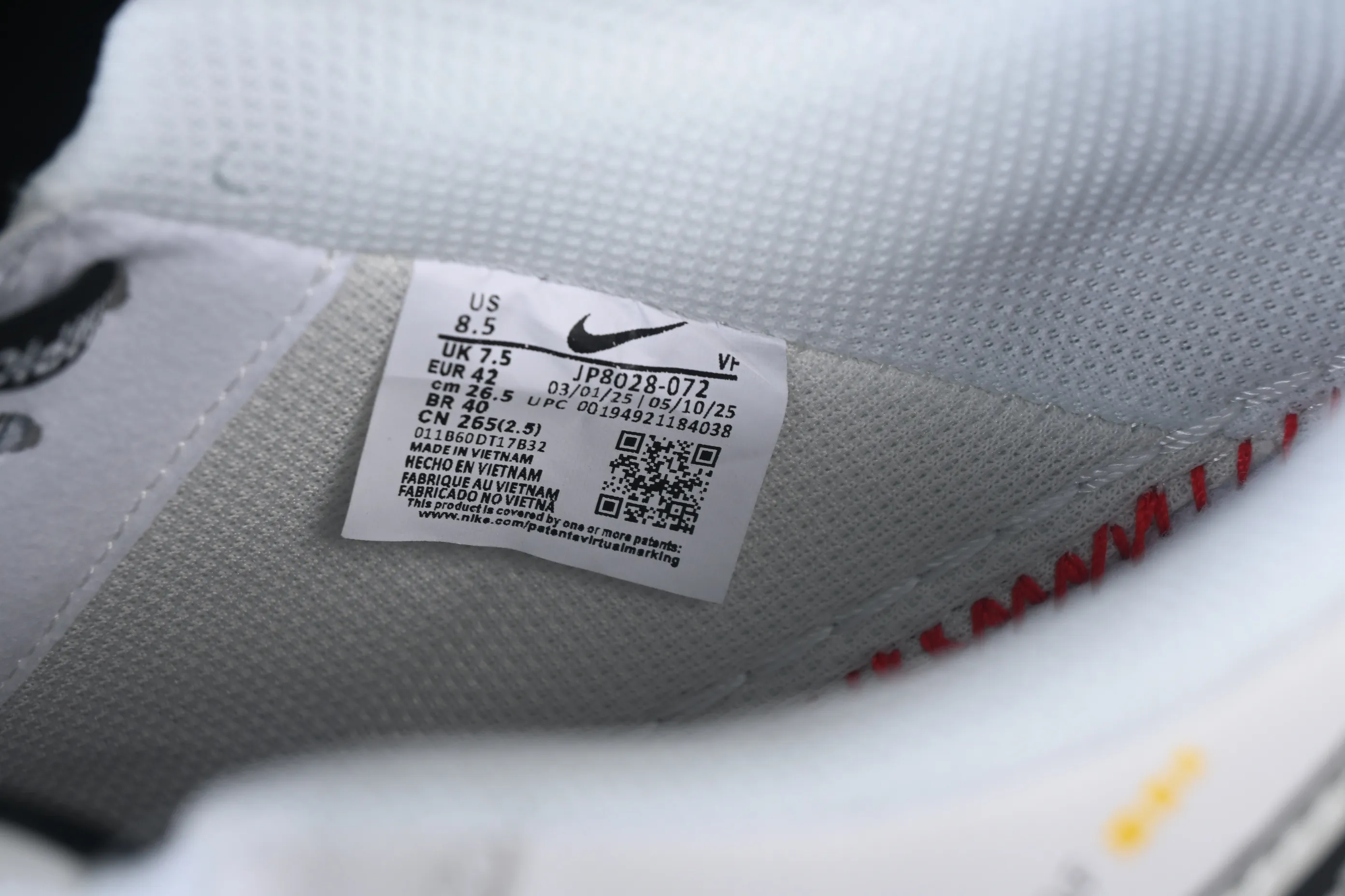 All categories Nk Air Force 1 Air Force series Nk Air Force 1 Low Air Force low-top Nike Air Force 1 '07 Low White and black barcode Air Force 1 low-top casual sneakers JP8028-072